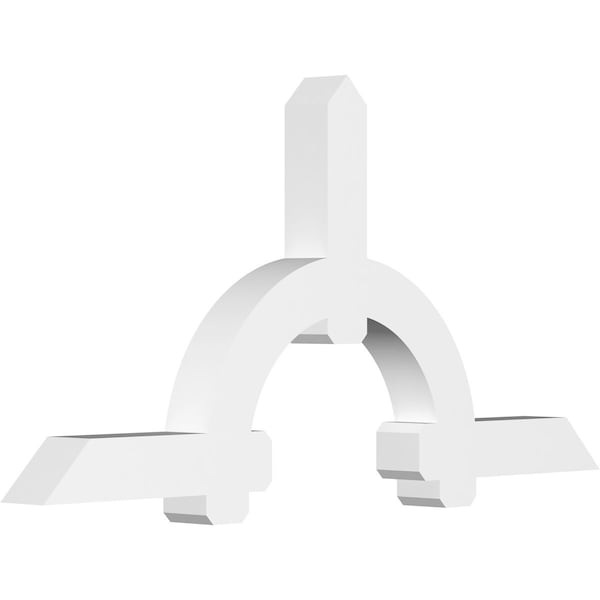 Ekena Millwork Ericson Architectural Grade PVC Gable Bracket, 84"W x 42"H x 6"D x 6"F, 12/12 Pitch GBP084X42X0606ERI00 - main